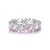 Fashion Rectangle Silver Plating Inlay Zircon Rings 1 Piece