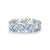 Fashion Rectangle Silver Plating Inlay Zircon Rings 1 Piece