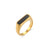 Fashion Rectangle Stainless Steel Plating Shell Gold Plated Rings