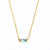 Fashion Rectangle Titanium Steel Plating Birthstone Necklace