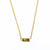 Fashion Rectangle Titanium Steel Plating Birthstone Necklace