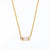 Fashion Rectangle Titanium Steel Plating Birthstone Necklace