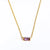 Fashion Rectangle Titanium Steel Plating Birthstone Necklace