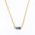 Fashion Rectangle Titanium Steel Plating Birthstone Necklace