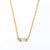 Fashion Rectangle Titanium Steel Plating Birthstone Necklace