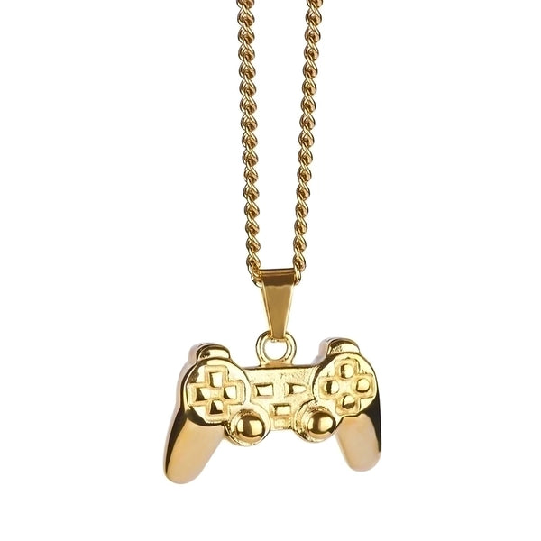 Fashion Retro Game Console Handle-shaped Titanium Steel Necklace Wholesale