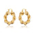 Fashion Retro Geometric Copper-plated Real Gold Earrings