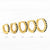 Fashion Round Brass Inlay Zircon Hoop Earrings 1 Pair