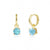 Fashion Round Copper Drop Earrings Plating Inlay Zircon Copper Earrings