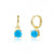 Fashion Round Copper Drop Earrings Plating Inlay Zircon Copper Earrings