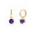 Fashion Round Copper Drop Earrings Plating Inlay Zircon Copper Earrings