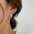 Fashion Round Copper Inlay Pearl Ear Studs 1 Pair