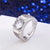 Fashion Round Copper Plating Inlay Artificial Diamond Rings 1 Piece