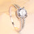 Fashion Round Copper Plating Inlay Artificial Diamond Rings 1 Piece