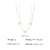 Fashion Round Flower Titanium Steel Pearl Plating 14k Gold Plated Necklace