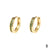 Fashion Round Gold Plated Zircon Hoop Earrings