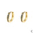 Fashion Round Gold Plated Zircon Hoop Earrings