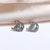 Fashion Round Heart Shape Flower Brass Inlay Artificial Pearls Rhinestones Opal Ear Clips 1 Pair