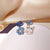 Fashion Round Heart Shape Flower Brass Inlay Artificial Pearls Rhinestones Opal Ear Clips 1 Pair