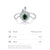 Fashion Round Heart Shape Flower Silver Inlay Zircon Rings