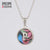 Fashion Round Letter Stainless Steel Necklace Patchwork Stainless Steel Necklaces