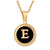 Fashion Round Letter Stainless Steel Pendant Necklace Enamel Gold Plated Stainless Steel Necklaces