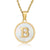 Fashion Round Letter Stainless Steel Plating Necklace