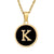 Fashion Round Letter Stainless Steel Plating Necklace