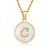 Fashion Round Letter Stainless Steel Plating Necklace