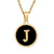 Fashion Round Letter Stainless Steel Plating Necklace