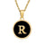 Fashion Round Letter Stainless Steel Plating Necklace