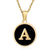 Fashion Round Letter Stainless Steel Plating Necklace