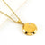 Fashion Round Letter Stainless Steel Titanium Steel Inlay Zircon Pendant Necklace 1 Piece