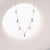 Fashion Round Rectangle Sterling Silver Inlay Zircon Necklace