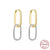 Fashion Round Silver Inlaid Zircon Earrings 1 Pair