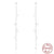 Fashion Round Silver Plating Inlay Zircon Ear Line 1 Pair