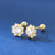 Fashion Round Silver Plating Inlay Zircon Ear Studs 1 Pair