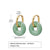 Fashion Round Stainless Steel Drop Earrings Gemstone Stainless Steel Earrings