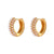 Fashion Round Stainless Steel Earrings Plating Inlay Pearl Stainless Steel Earrings