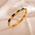 Fashion Round Stainless Steel Gold Plated Zircon Gold Plated Bangle