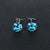 Fashion Round Stainless Steel Inlay Zircon Earrings 1 Pair