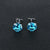 Fashion Round Stainless Steel Inlay Zircon Earrings 1 Pair