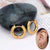 Fashion Round Stainless Steel Plating Earrings 1 Pair