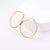 Fashion Round Stainless Steel Plating Earrings 1 Pair