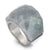 Fashion Round Stainless Steel Plating Inlay Natural Stone Rings 1 Piece