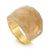 Fashion Round Stainless Steel Plating Inlay Natural Stone Rings 1 Piece