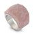 Fashion Round Stainless Steel Plating Inlay Natural Stone Rings 1 Piece