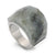 Fashion Round Stainless Steel Plating Inlay Natural Stone Rings 1 Piece