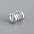 Fashion Round Sterling Silver Polishing Metal Earrings 1 Pair