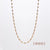 Fashion Round Titanium Steel Inlaid Gold Necklace